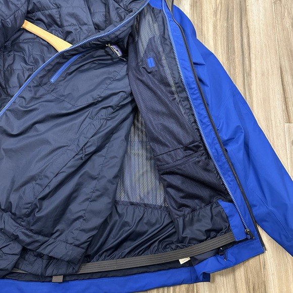 Patagonia 3 in 1 Snowshot Recco H2No Jacket Blue Mens S Waterproof w/zip Liner - Picture 10 of 15